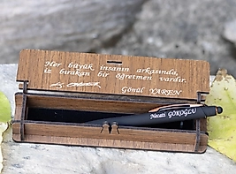 Kişiye Özel Ahşap Kutulu Metal Kalem