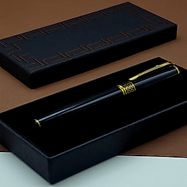 SİYAH GOLD İŞLEMELİ METAL ROLLER KALEM