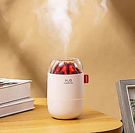 H2O Alev Efektli Mini Nemlendirici | Şömine Aromaterapi Difüzör
