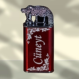 Kişiye Özel İsimli Metal Çakmak | Türk Bayrağı İşlemeli