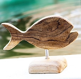 Minimal Ahşap Ayaklı Balık Dekor No:01