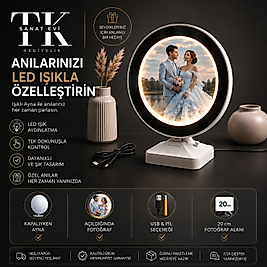 Kişiye Özel LED Işıklı Fotoğraflı Ayna | Sihirli Ayna